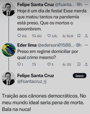 Ex-presidente da OAB incita viol&ecirc;ncia em rede social