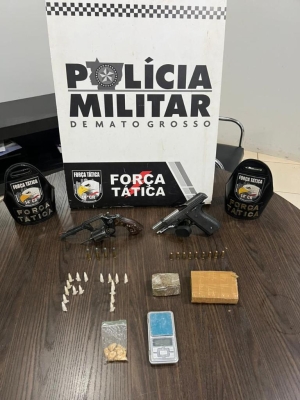 Dupla de faccionados reage a abordagem da For&ccedil;a T&aacute;tica e entram em confronto em Nova Mutum